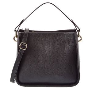 Italian Leather Shoulder Bag Leather Top Handles Bag, Black